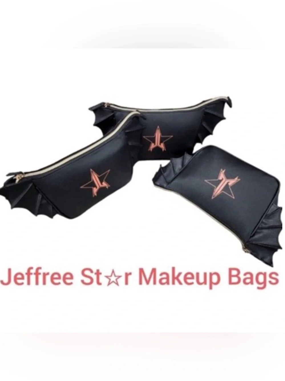 Jeffree Star Black Batwing Makeup Bag—NWOT